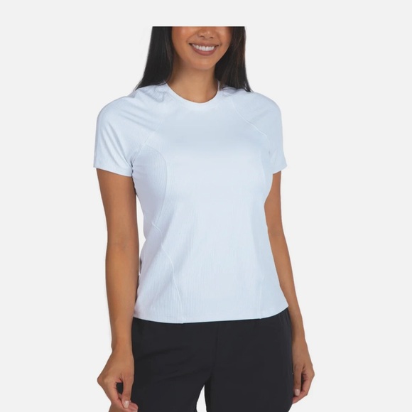 Spyder Women's Ribbed Short Sleeve Tee white - Picture 1 of 3